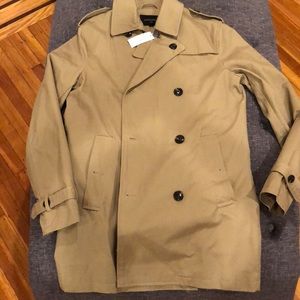 Men’s light brown trench coat